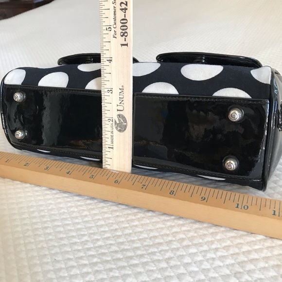 Brighton black and white polka dot baguette bag - Picture 8 of 9